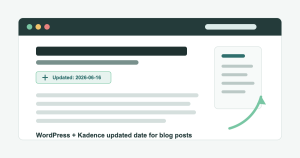 WordPress Kadence 主题文章更新日期功能示意